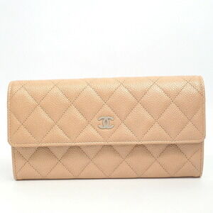 Chanel CC Bifold Long Wallet Coco Mark Matelasse